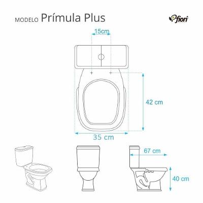 Assento Sanitário Poliéster Primula Branco Fiori