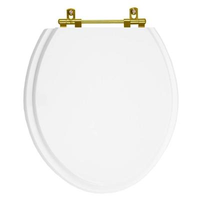 Tampa Vaso Sanitário Branco Bacia Fiori Com Ferragem Dourada