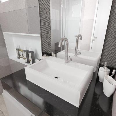Cuba Pia Banheiro Suprema Com Torneira Dl04 E Valvula Abs Branco Branco
