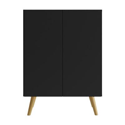 Gabinete Banheiro 2 Portas Retrô 63cm Multimóveis Preto