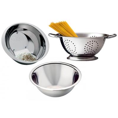 Jogo Cozinha 3 Peças Escorredor Arroz, Macarrão E Bowl