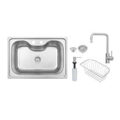Cuba de Sobrepor Inox + Misturador Dosador Cesta Tramontina
