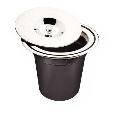Lixeira De Embutir Clean Round 5 L Em Aço Inox Com Balde Plástico Tramontina 94518/005