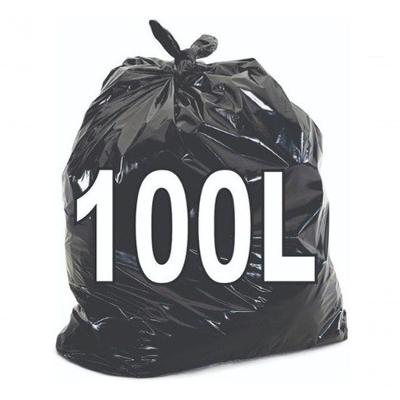 Kit 6 Pacote Saco De Lixo 100L Resistente 100un Preto