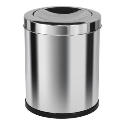 Lixeira Emaço Inox Com Tampa Meia Esfera 22 Litros Cinza