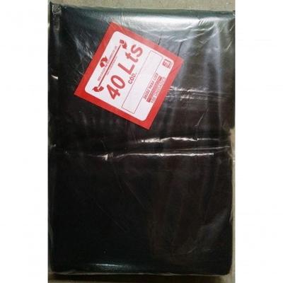 Saco De Lixo Plástico Preto 40L Com 100un Preto