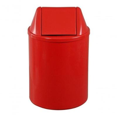 Lixeira Plástica Com Tampa Vai-Vem 50 Litros Vermelho