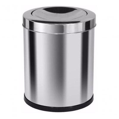 Lixeira Inox 13,5 L Tampa Meia Esfera Inox