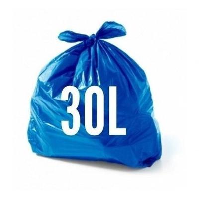 Saco Para Lixo 30 Litros Azul - Com 100 Unidades Azul