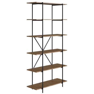 Estante Livreiro Multiuso Com Prateleiras Tube Vermont Base Preta