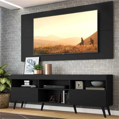 Rack Retrô Com Painel Para Tv Até 65´´ Flórida Fg3133 Preto