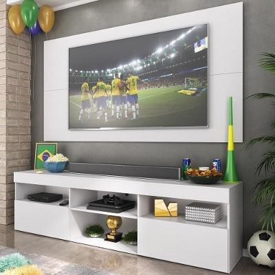 Rack Com Painel Tv 65" Holanda Br3059 Branco