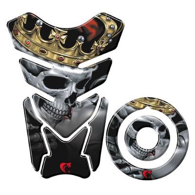 Adesivo Protetor Tanque E Bocal Moto Yamaha Caveira Preto