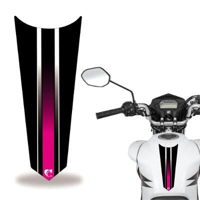 Adesivo Faixa Gravata Tanque Moto Listra Rosa