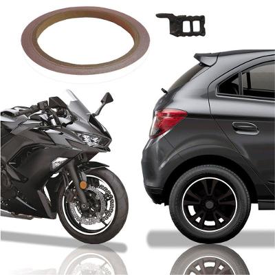 Friso De Roda Adesivo Não Refletivo Carro E Moto Honda Yamaha Suzuki Branco