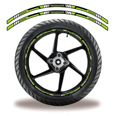 Adesivo Refletivo Friso Roda Moto Honda Verde Verde 2