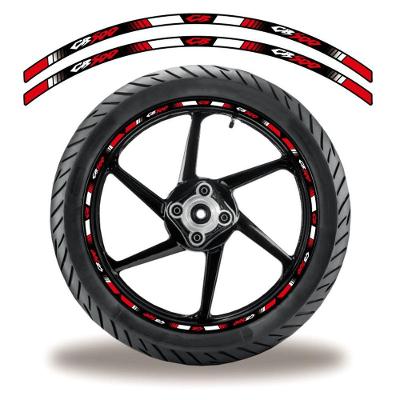 Friso De Roda Adesivo Refletivo Moto Honda Cb 500 Vermelho Vermelho