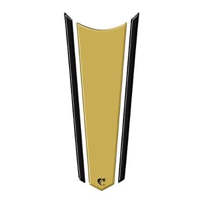 Adesivo Faixa Gravata Resinado Tanque Moto Honda Dourado Dourado E Preto
