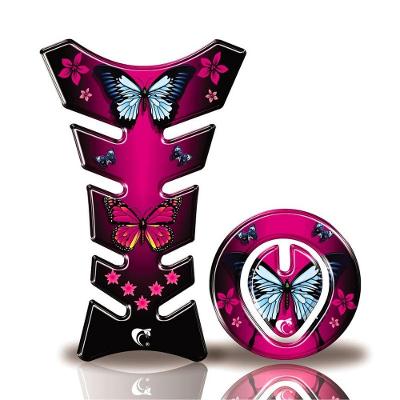 Kit Protetor Tanque Adesivo Moto Honda Borboleta Pink Até 2016 Rosa