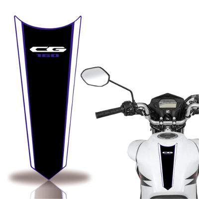 Adesivo Faixa Gravata Tanque Moto Cg 160 125 Titan Fan 160 Preto Azul