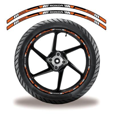 Adesivo Refletivo Friso Roda Moto Honda Laranja Laranja