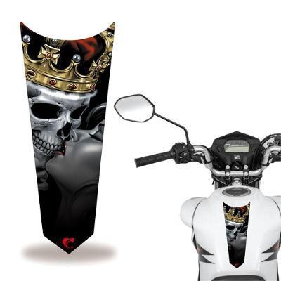 Adesivo Faixa Gravata Tanque Moto Caveira Dourado