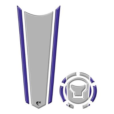 Adesivo Faixa Gravata Tanque E Bocal Moto Resinado Variados Azul 1