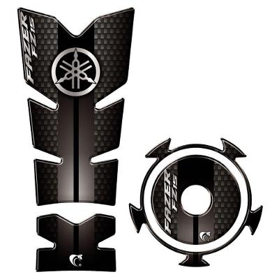 Kit Protetor Tanque E Bocal Adesivo Moto Yamaha Fz15 Ano 2022/2023 Cinza