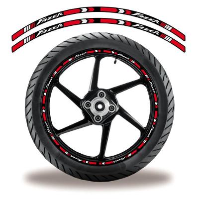 Friso De Roda Adesivo Refletivo Moto Yamaha Fazer Vermelho Vermelho