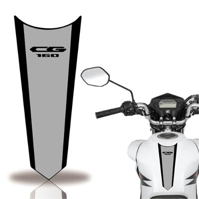 Adesivo Faixa Gravata Tanque Moto Cg 160 125 Titan Fan 160 Cinza Preto