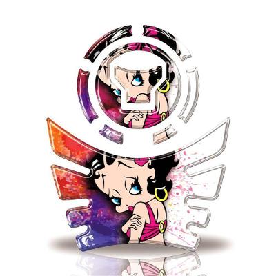 Kit Protetor Tanque E Bocal Moto Honda Acima 2018 Betty Boop Branco