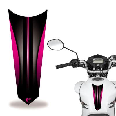 Adesivo Faixa Gravata Tanque Moto Listra Rosa