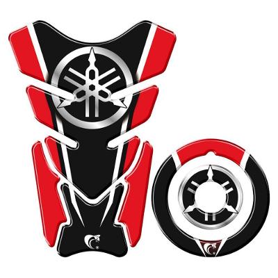 Adesivo Protetor Tanque E Bocal Moto Yamaha Diapasão Vermelho