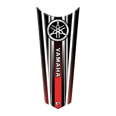 Adesivo Faixa Gravata Resinado Tanque Moto Yamaha Vermelho Vermelho E Preto