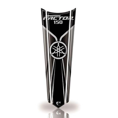Adesivo Gravata Tanque Moto Resinado Factor 150 Preto