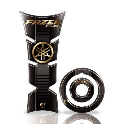 Kit Protetor De Tanque E Bocal Moto Fazer Dourado Dourado