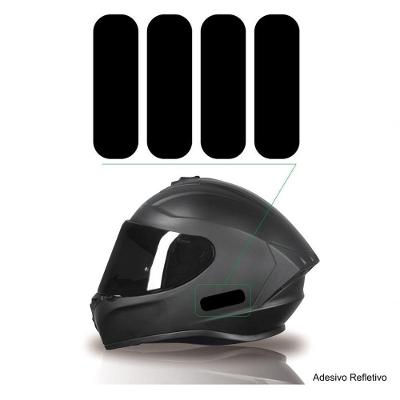 Kit Adesivo Capacete Refletivo Moto Axxis Ls2 Agv Ebf Preto Rosa