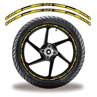 Friso De Roda Adesivo Refletivo Bmw Amarelo E Preto Amarelo