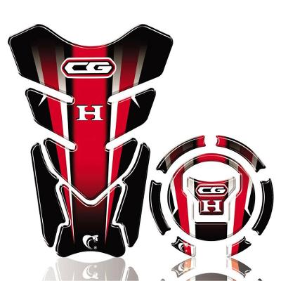 Kit Protetor Tanque Adesivo Moto Honda Cg Ano Acima 2018 Vermelho