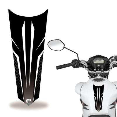 Adesivo Faixa Gravata Tanque Moto Carbono Preto