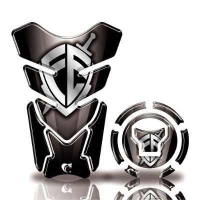 Kit Protetor Tanque Adesivo Moto Honda Acima 2018 Fé Preto Preto