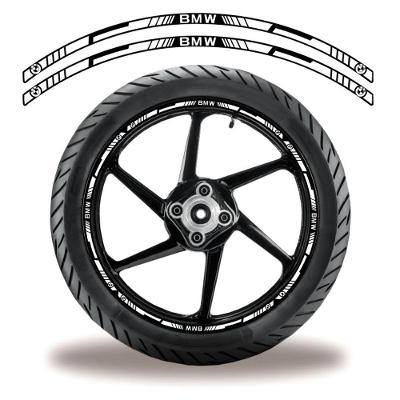 Friso De Roda Adesivo Refletivo Bmw Branco E Preto Branco