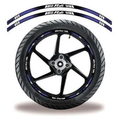 Friso De Roda Adesivo Refletivo Yamaha R6 Azul Azul