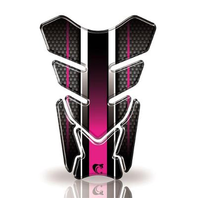 Protetor De Tanque Adesivo Carbono, Moto Honda, Yamaha E Suzuki Varias Cores Rosa