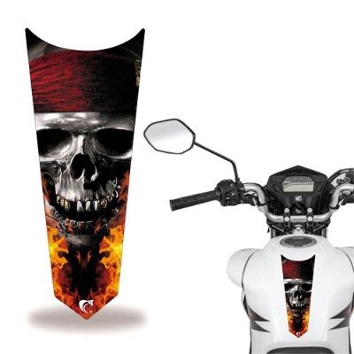 Adesivo Faixa Gravata Tanque Moto Caveira Vermelho