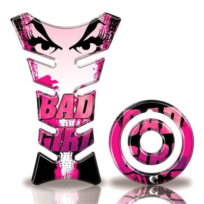 Adesivo Protetor Tanque E Boca Moto Yamaha Bad Girl Rosa