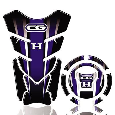 Kit Protetor Tanque Adesivo Moto Honda Cg Ano Acima 2018 Azul Azul