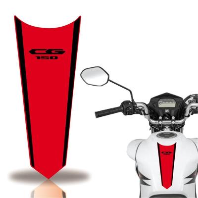 Adesivo Faixa Gravata Sem Resina Moto Cg 125/150/160 Vermelho/Preto Cg 150