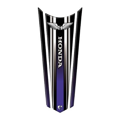 Adesivo Faixa Gravata Resinado Tanque Moto Honda Asa Azul Preto E Azul