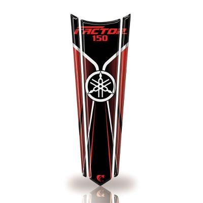 Adesivo Gravata Tanque Moto Resinado Factor 150 Vermelho
